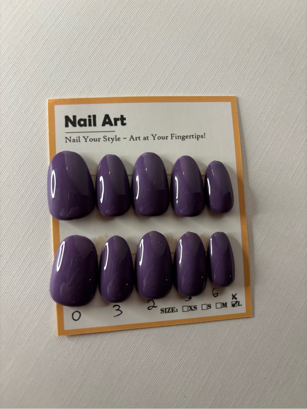 Nail Art Press-On Nails in Purple by littleladyart&nails